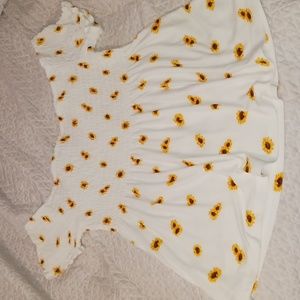 Smocked Sunflower Baby Doll Top